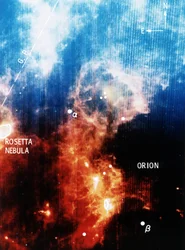 Infrarotansicht des Sternbilds Orion.